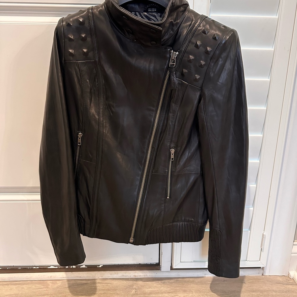 Mackage Leather Motorcycle Jacket